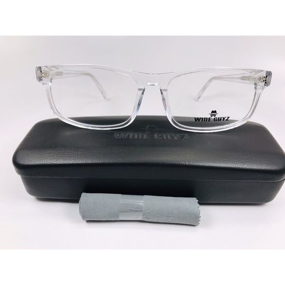 New Wide Guyz Crystal Clear UNTOUCHABLE Eyeglass 63mm for The Stylish Large Man - Picture 2 of 11